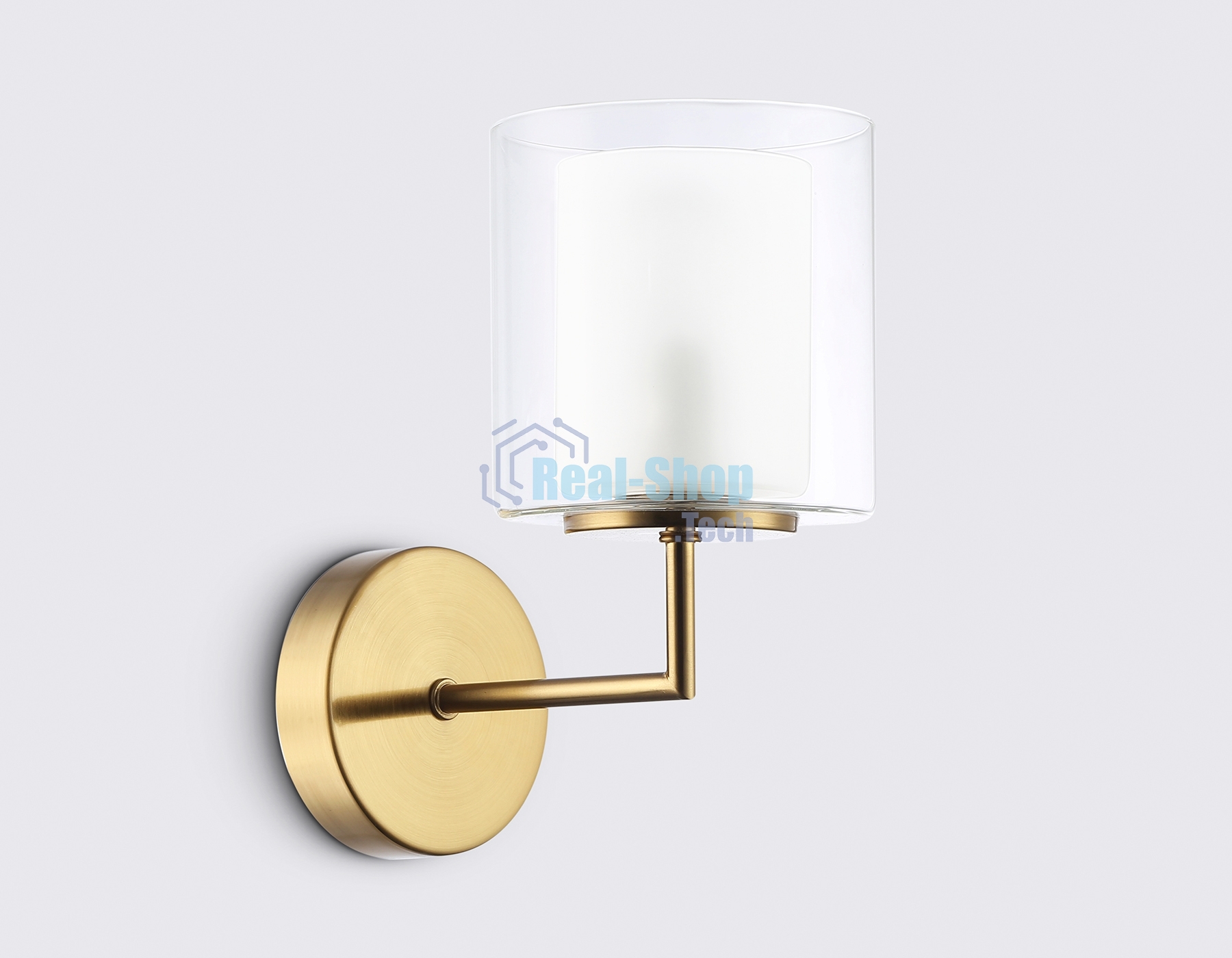 Настенный светильник Ambrella light LH56015 BS/FR латунь/белый матовый E14 max 40W 190*120*220