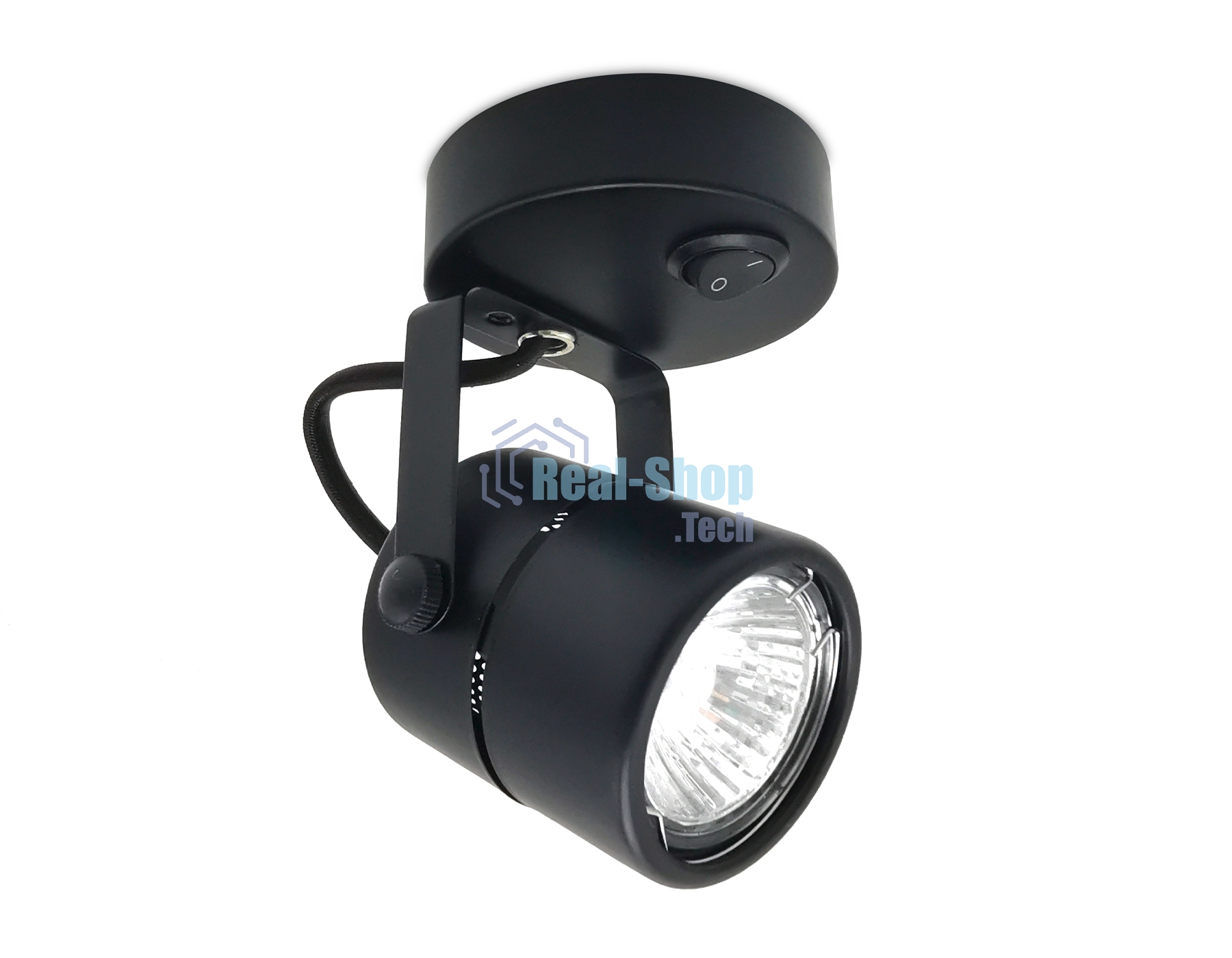 Накладной поворотный светильник Ambrella light TA102 BK черный GU10 D80*130*D60