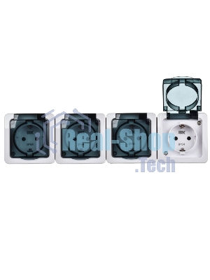 Розетка IEK ERMP42-K03-16-54-EC РСб24-3-ГПБд роз 4м с з/к о/у IP54 (дымчатый) ГЕРМЕС PLUS
