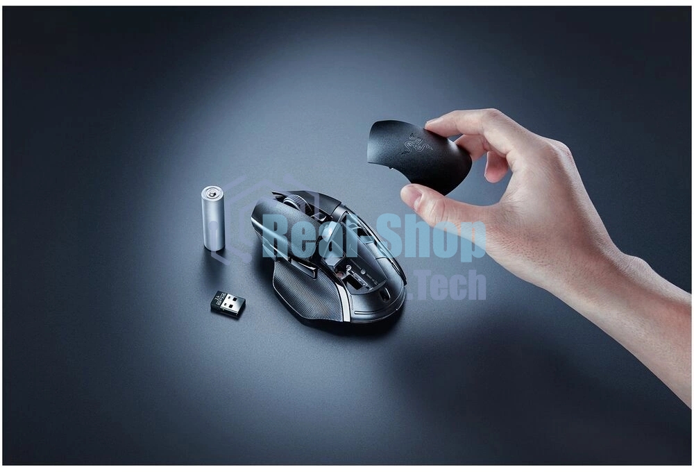 Мышь беспроводная Razer Basilisk V3 Hyperspeed черный, 18000 dpi, радиоканал, Bluetooth, USB, кнопки - 7