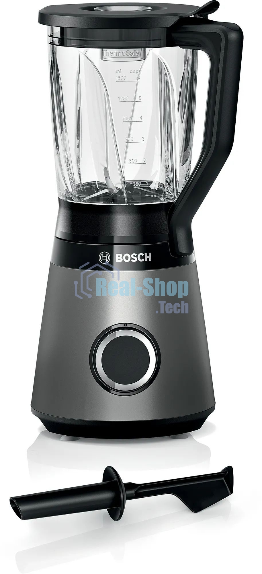Блендер стационарный Bosch MMB6172S серебристый, 1200 Вт, плавная регулировка