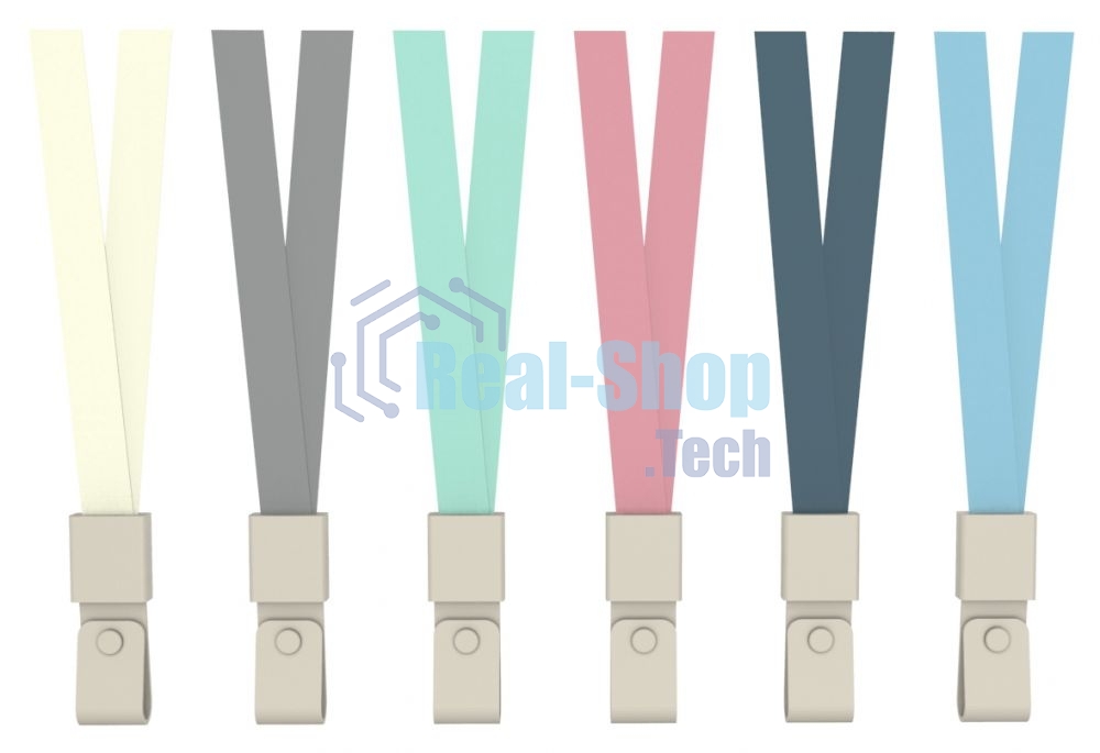 Шнур для пропуска Deli 8352l-blue 45х1 см нейлон голубой (упак.: 12 шт) пластиковый пакет