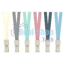 Шнур для пропуска Deli 8352l-blue 45х1 см нейлон голубой (упак.: 12 шт) пластиковый пакет