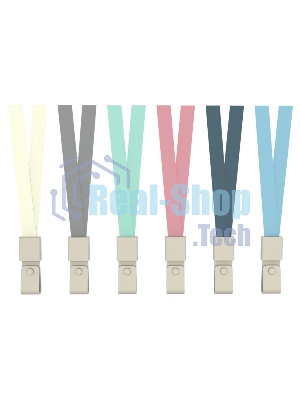 Шнур для пропуска Deli 8352l-blue 45х1 см нейлон голубой (упак.: 12 шт) пластиковый пакет