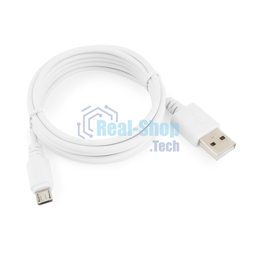Кабель USB2.0 Pro Cablexpert CC-mUSB2-AMBM-6W, AM/microBM 5P, 1.8м, экран, белый, пакет