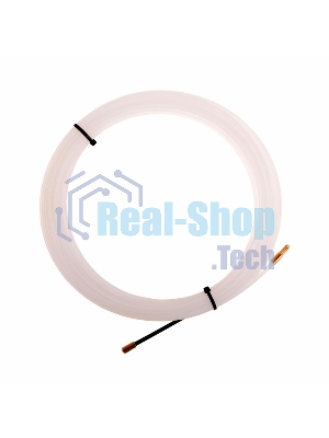 Протяжка кабельная Rexant (мини УЗК в бухте), 15 м нейлон, d=3 мм, латунный наконечник, заглушка