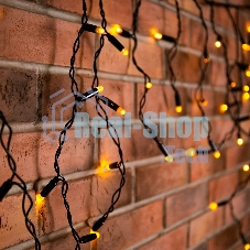 Гирлянда Neon-night Айсикл (бахрома) светодиодный, 2,4 х 0,6 м, черный провод, 230 В, диоды теплый белый, 88 LED