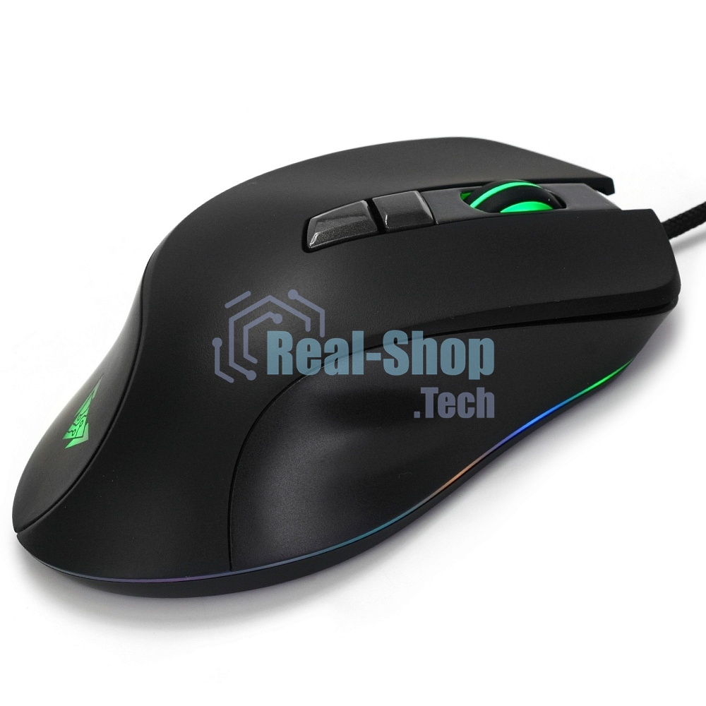 Мышь проводная Crown CMGM-903 черный, 7000 dpi, USB, кнопки - 7