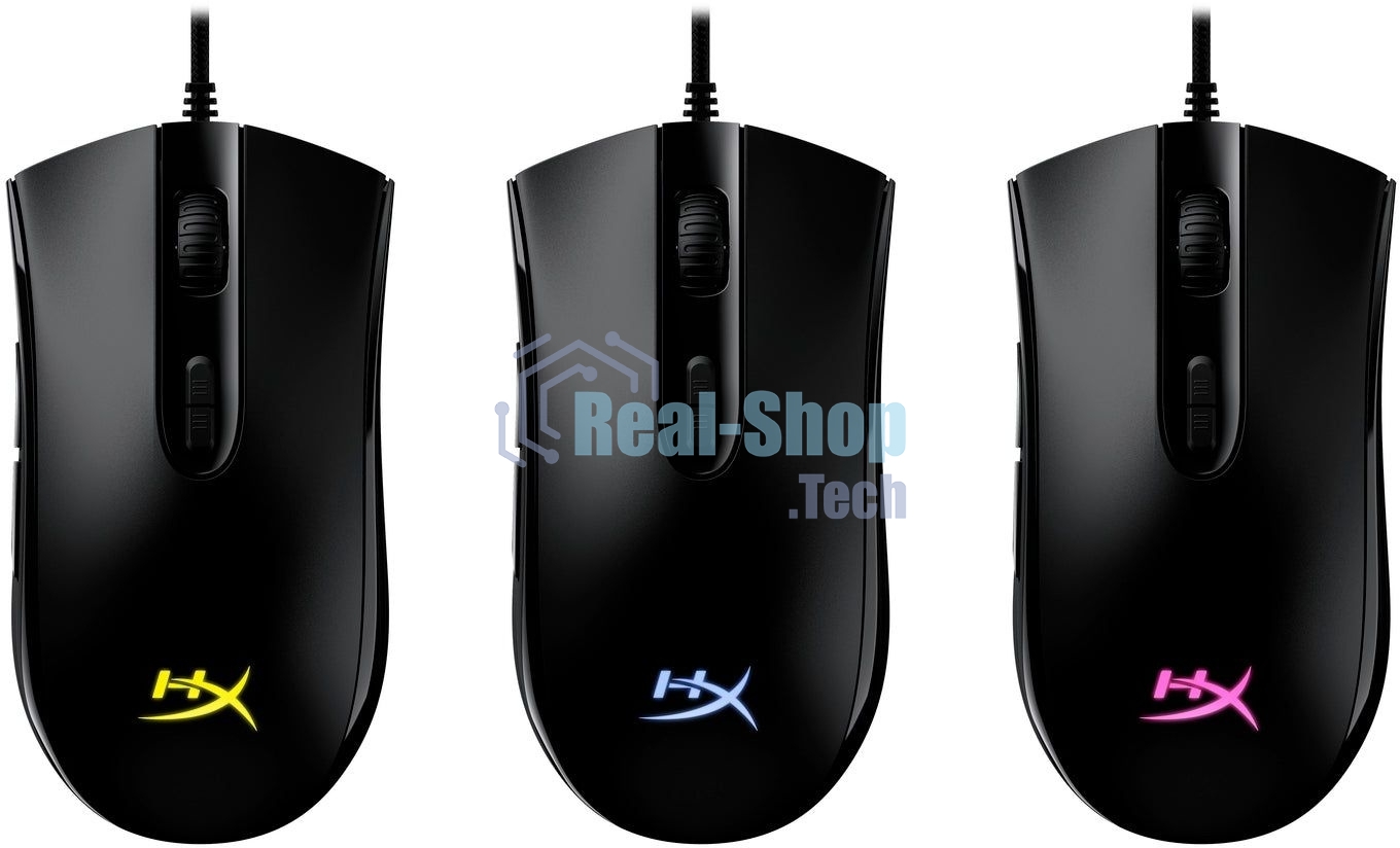 Мышь проводная HyperX Pulsfire Core черный, 6200 dpi, USB, кнопки - 7