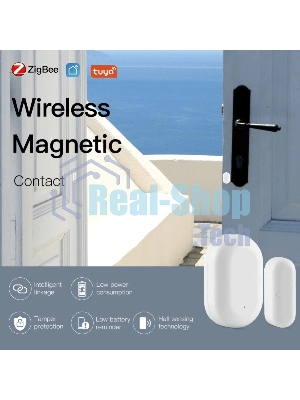Датчик открытия дверей и окон MOES Door&Window Sensor ZSS-X-GWM-C, Zigbee, CR2032