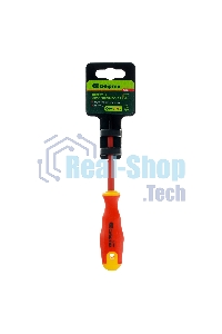 Отвертка диэлектрическая Сибртех PH0 х 75 мм, до 1000 В, двухкомпонентная рукоятка