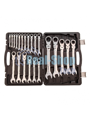 Набор ключей комбинированных Matrix, трещоточных шарнирных 22шт.