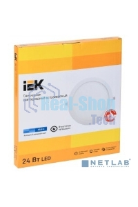 Светильник LED ДВО 1610 24Вт 6500К IP20 круг белый ИЭК LDVO0-1610-1-24-6500-K01