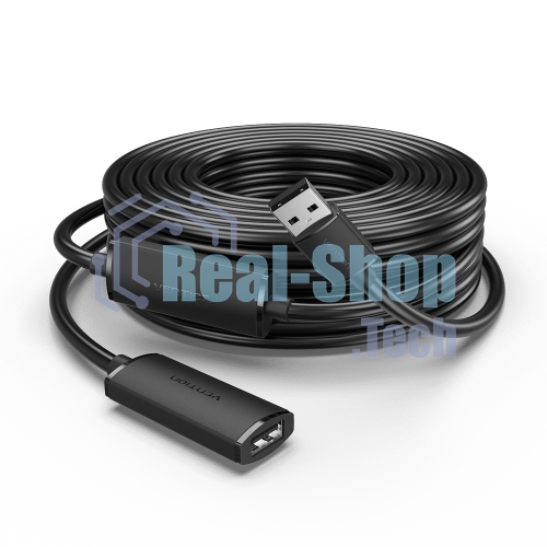 Активный кабель-удлинитель Vention USB 2.0 AM/AF с усилителем - 20м черный