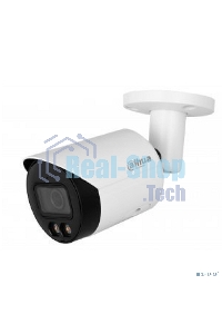 Уличная цилиндрическая IP-видеокамера Dahua DH-IPC-HFW2249SP-S-LED-0280B Full-color с ИИ 2Мп, 1/2.8” CMOS, объектив 2.8мм, видеоаналитика, LED до 30м, IP67, корпус: металл