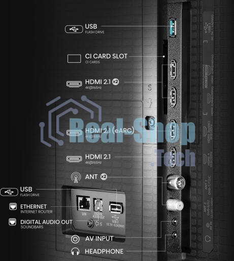 Телевизор Hisense 75'' 75U7Q PRO черный Mini LED UHD 144Hz Smart TV