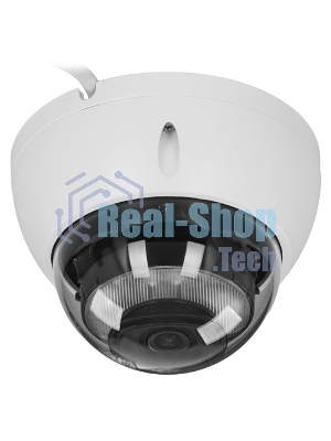 Уличная купольная IP-видеокамера Dahua DH-IPC-HDBW2449EP-S-IL-0280B Smart Dual Light с ИИ 4Мп, 1/2.9” CMOS, объектив 2.8мм, видеоаналитика, ИК до 30м, LED до 30м, IP67, корпус: металл