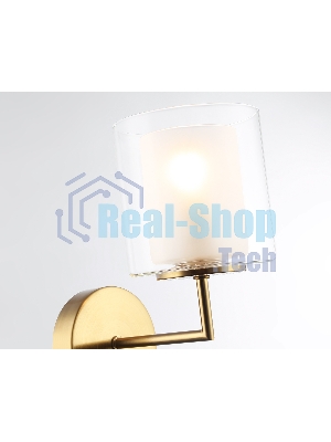 Настенный светильник Ambrella light LH56015 BS/FR латунь/белый матовый E14 max 40W 190*120*220
