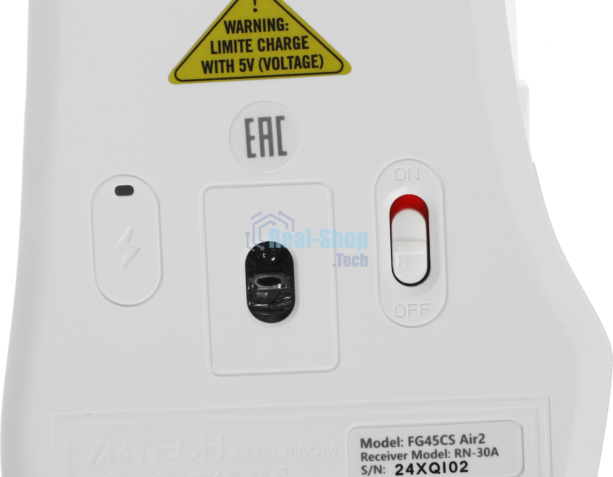 Мышь беспроводная/проводная A4Tech Fstyler FG45CS Air2 белый, 2000 dpi, USB Type-A, радиоканал, кнопки - 7