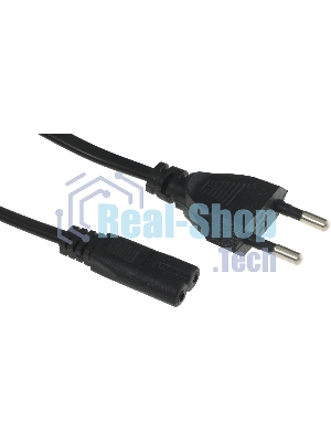 Кабель Premier 5-180 IEC C7 (2-pin) Евровилка 1.8м (5-180(0.5) 1.8) черный (Bulk)