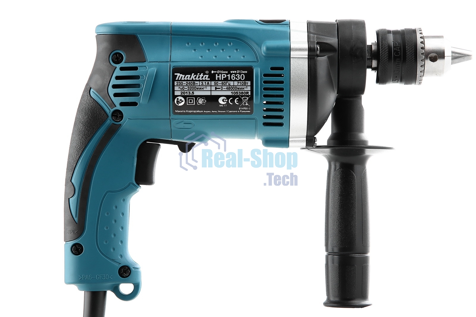 Дрель Makita HP1630, 750 Вт, сетевая, ударная