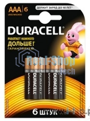 Батарейка Duracelll LR03-6BL BASIC (6/60/33840)