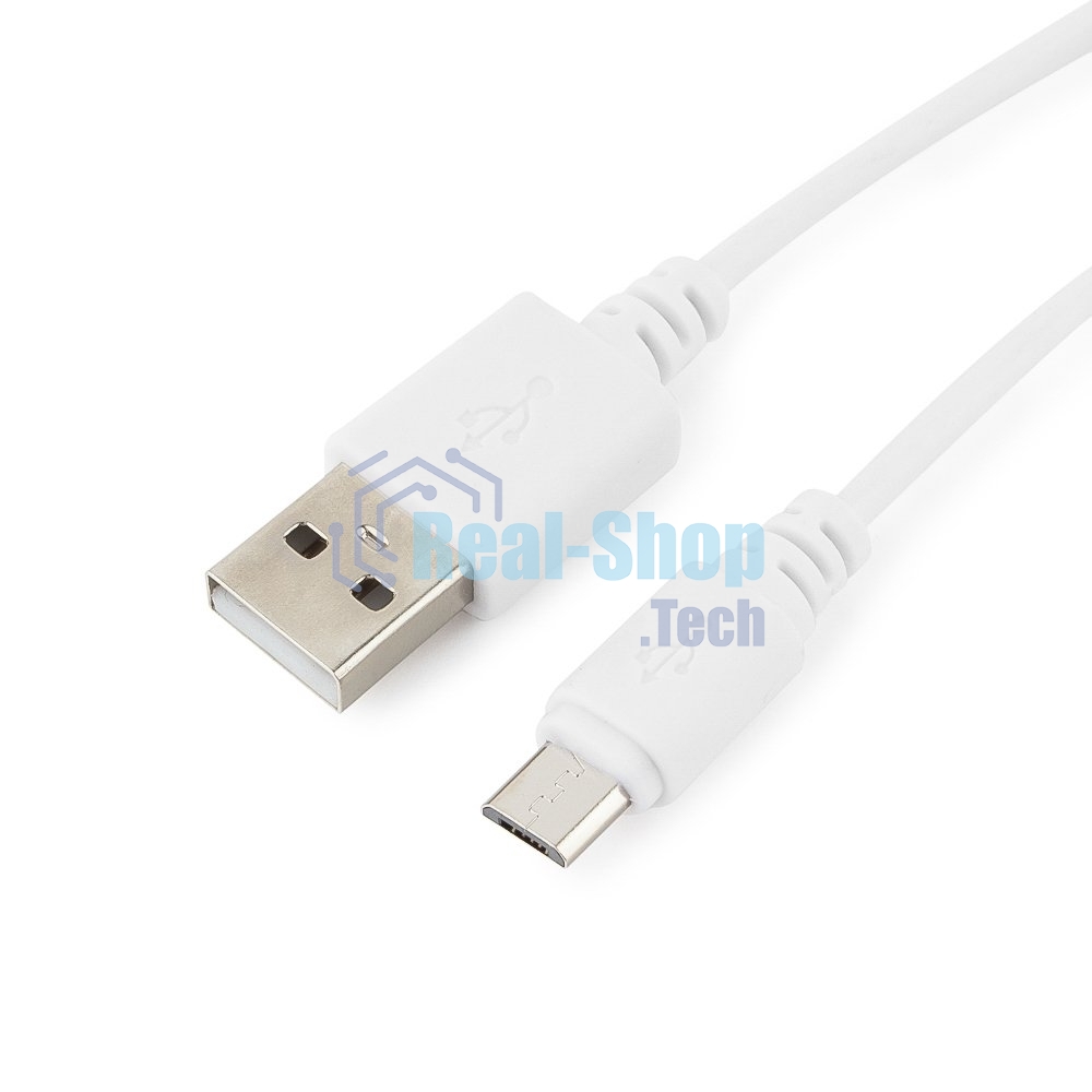 Кабель USB2.0 Pro Cablexpert CC-mUSB2-AMBM-6W, AM/microBM 5P, 1.8м, экран, белый, пакет
