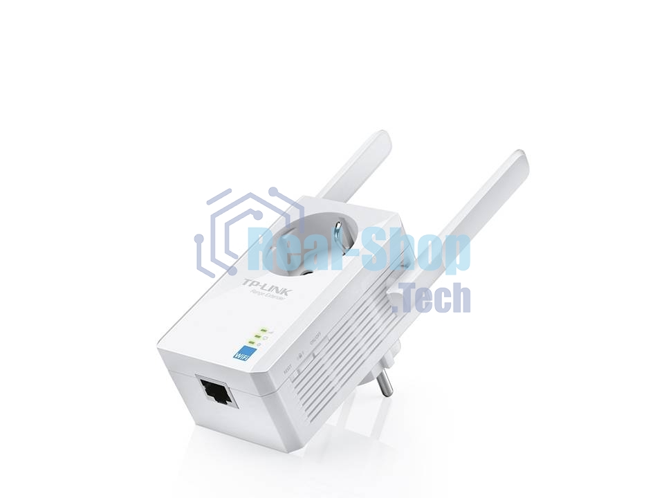 Сетевой адаптер TP-Link SOHO TL-WA860RE 300Mbps Wireless N Wall Plugged Range Extender with AC Passthrough, QCA(Atheros), 2T2R, 2.4GHz, 802.11b/g/n, 1 10/100Mbps LAN port, Range Extender button, Range Extender mode, suppo поставляется без кабеля RJ-45