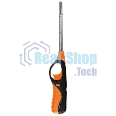 Ecos Зажигалка газовая BBQ ECOS 88С-O, с газом, с защитой от ветра, оранжевая с черным