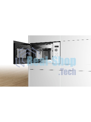 Микроволновая печь встраиваемая Bosch BFL524MW0 белый, 20 л, 800 Вт, переключатели - поворотный механизм/сенсор
