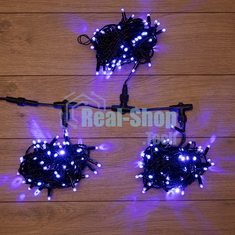 Гирлянда Neon-night LED ClipLight 24V, 3 нити по 10 метров, цвет диодов синий