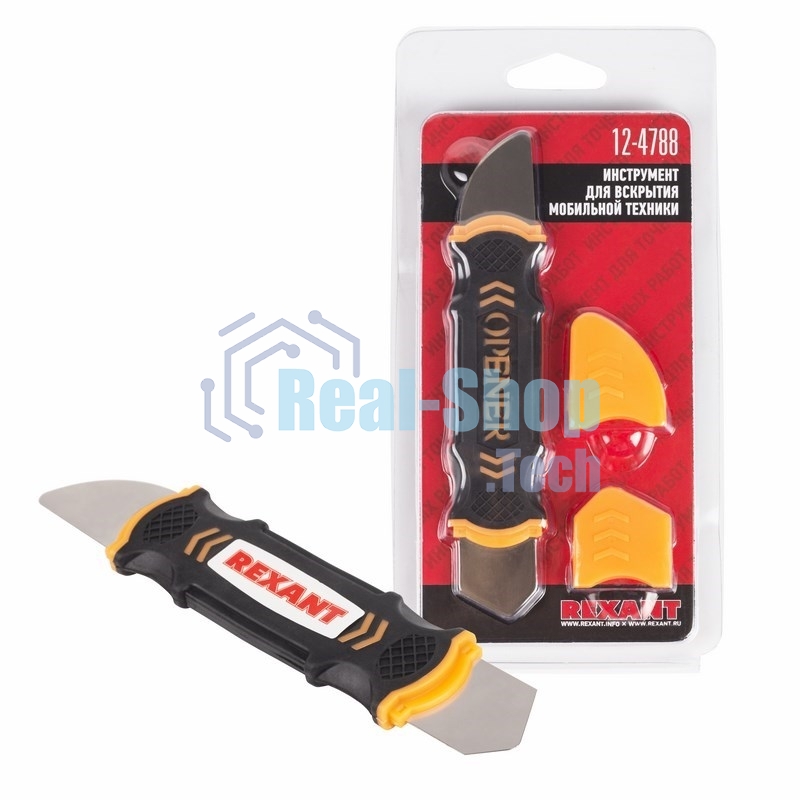 Инструмент для вскрытия корпусов мобильной техники Rexant, гибкая двухсторонняя лопатка RA-08