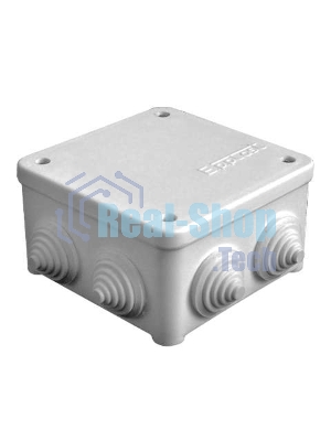 Коробка распр. ОП 85х85х45 7 выходов 3 гермоввода IP54 крышка на винтах сер. Epplast 130112