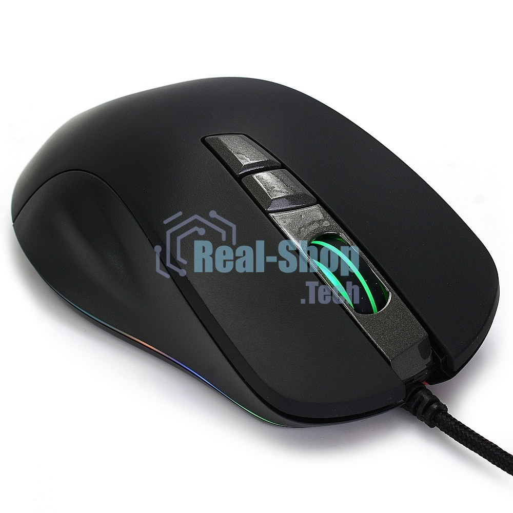 Мышь проводная Crown CMGM-903 черный, 7000 dpi, USB, кнопки - 7