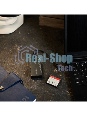 Кард-ридер Rexant 18-4118/черный/MS/MS PRODUO/M2/MMC/SD/microSD/microSDHC/microSDXC/USB Type-C/пластик