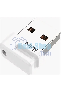 Флешка USB Netac U116 64Gb NT03U116N-064G-20WH, USB 2.0, миниатюрная пластиковая белая