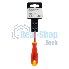 Отвертка диэлектрическая Сибртех PH0 х 75 мм, до 1000 В, двухкомпонентная рукоятка