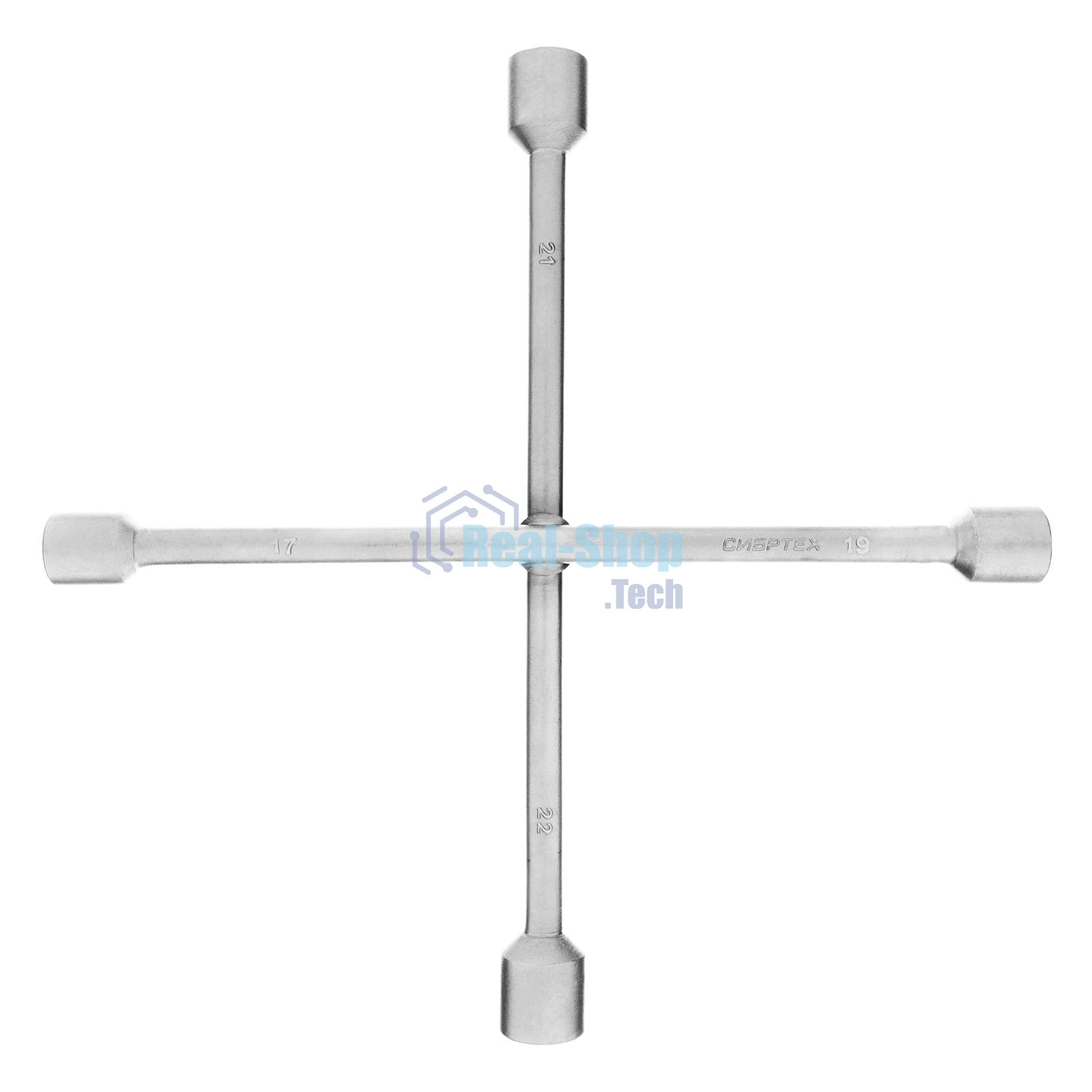 Ключ-крест баллонный Сибртех, 17 х 19 х 21 х 22 мм, толщина 14 мм