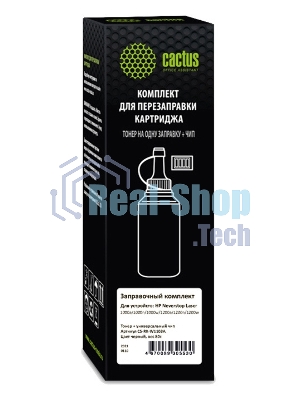 Тонер Cactus CS-RK-W1103A черный флакон 80гр. (в компл.:чип) для принтера HP Neverstop Laser 1000/1200