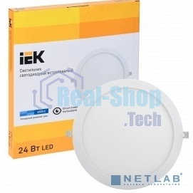 Светильник LED ДВО 1610 24Вт 6500К IP20 круг белый ИЭК LDVO0-1610-1-24-6500-K01