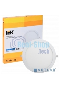 Светильник LED ДВО 1610 24Вт 6500К IP20 круг белый ИЭК LDVO0-1610-1-24-6500-K01