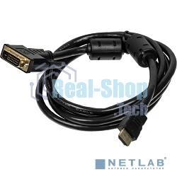Кабель DVI Buro HDMI19 (m)/DVI-D(m) 1.8м феррит.кольца позолоченные контакты