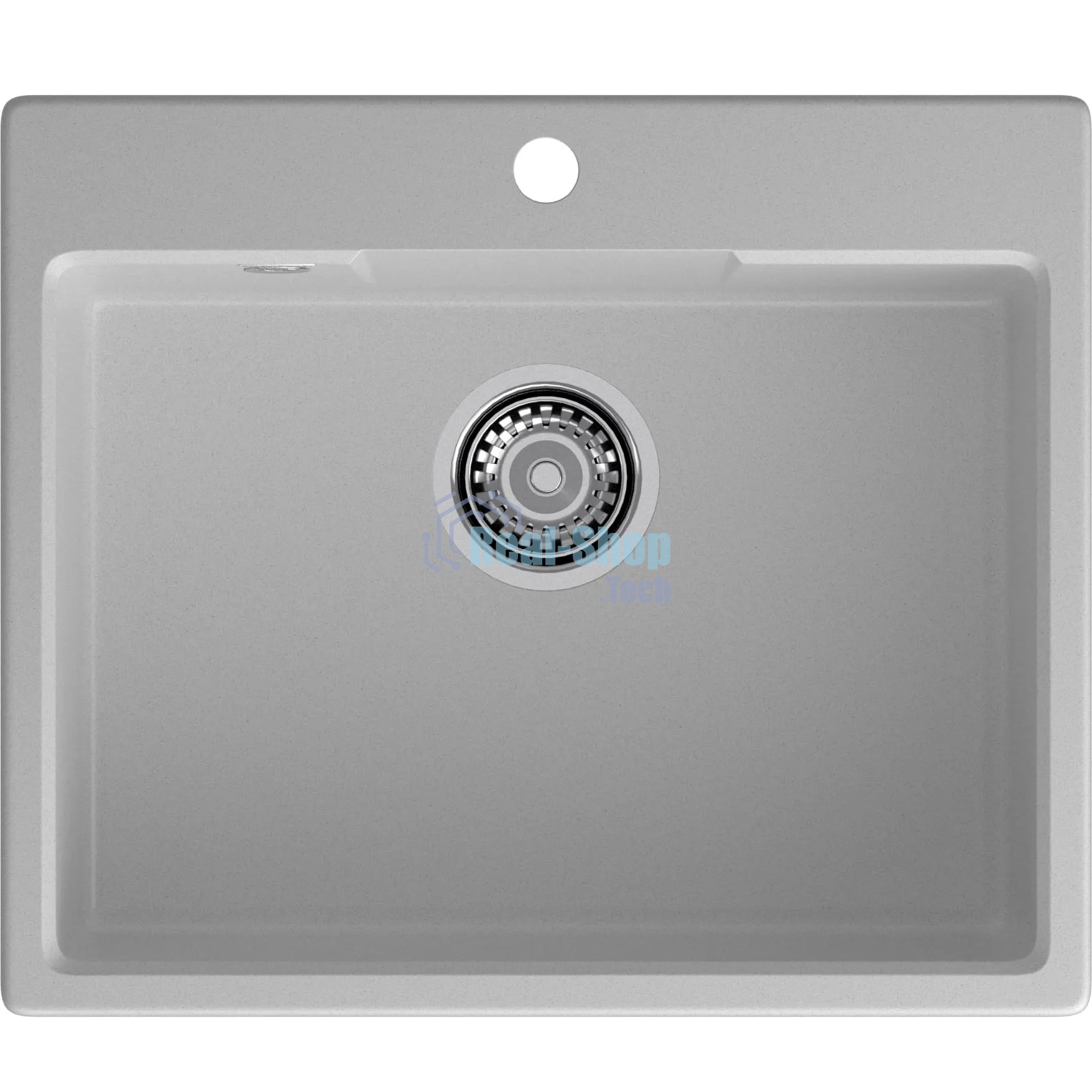Мойка GRANFEST URBAN 658 1-чаша 580x490мм, монтаж: врезной, материал: кварц, серый