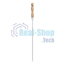 Шампур плоский Palisad 600х10х2,5 мм, с деревянной рукояткой, нерж. сталь, Camping