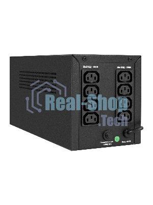 Источник бесперебойного питания ExeGate SpecialPro UNB-1000.LED.AVR.8C13 (1000VA/700W, LED, AVR, 8*C13, батарея 12V 7.2Ah - 2 шт., металлический корпус, Black)