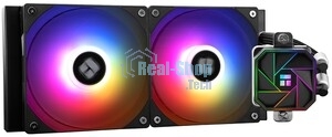 Система жидкостного охлаждения Thermalright Aqua Elite 240 V3 (240мм, Black, ARGB/ Fans: 2x120мм, 66.17CFM, 25.6dBA, 1500RPM/ Pump height 53mm, 23dBA, 3300RPM, Rad thickness 27mm/ S: 1700, 1200, 20XX, 115X, AM5, AM4)