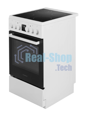 Плита электрическая Maunfeld MEC57CW08TD белый, конфорок 4 шт, духовка 59 л, 50 см x 85 см x 60 см