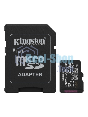 Флеш карта microSDXC 256Gb Kingston SDCS3/256Gb Canvas Select Plus + adapter