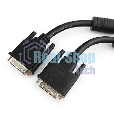 Кабель DVI-D single link Gembird/Cablexpert, 19M/19M, 1.8м, черный, экран, феррит.кольца, пакет (CC-DVI-BK-6)