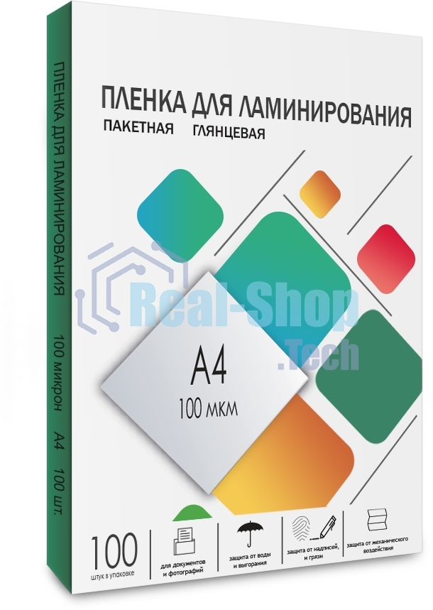 Пленка для ламинирования 216х303 (100 мик) 100 шт. Гелеос (LPA4-100)